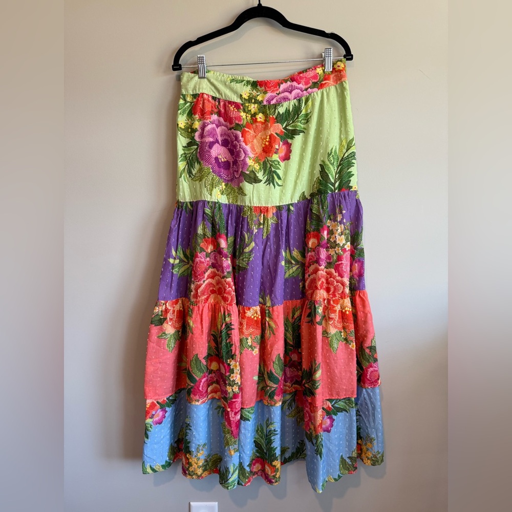 Farm Rio x Anthropologie Tiered Floral Maxi Skirt - Picture 9 of 16